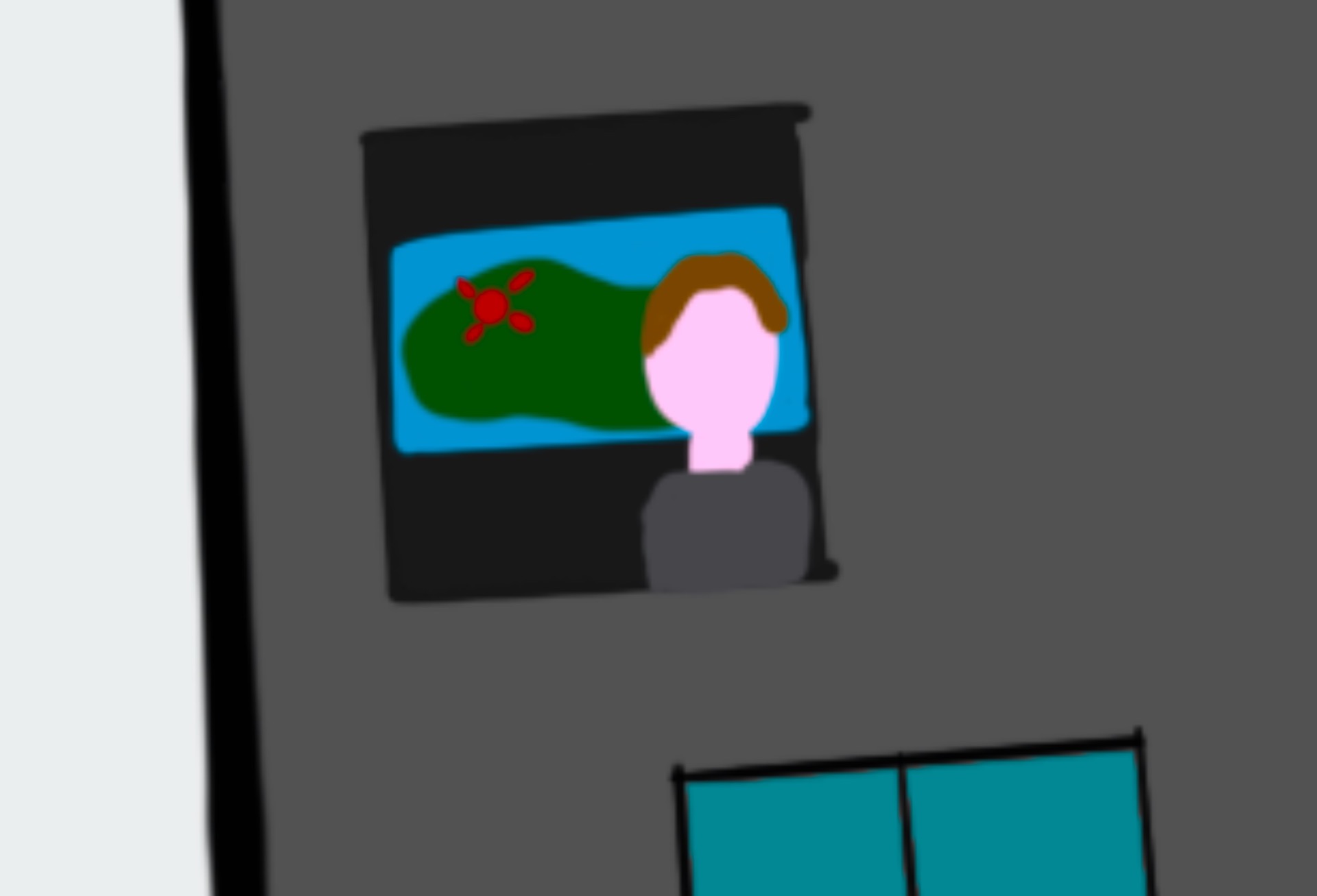 Lucka 7: Ossian tittar på spårsändaren som ger ifrån sig singnaler.