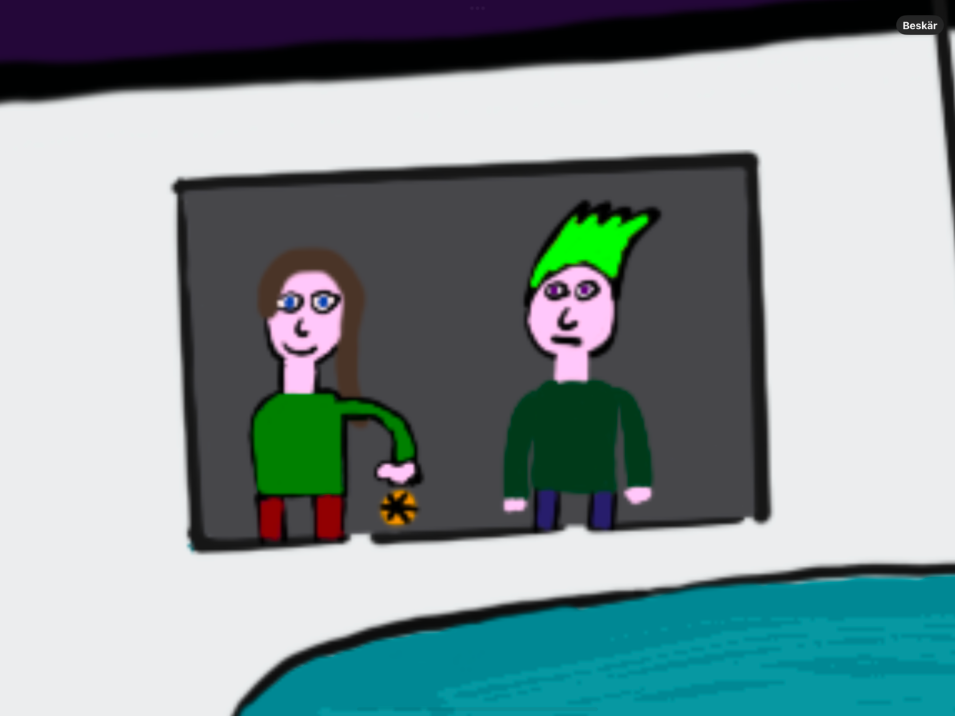 Lucka 9:Nelly och Petronella fast i skolans källare